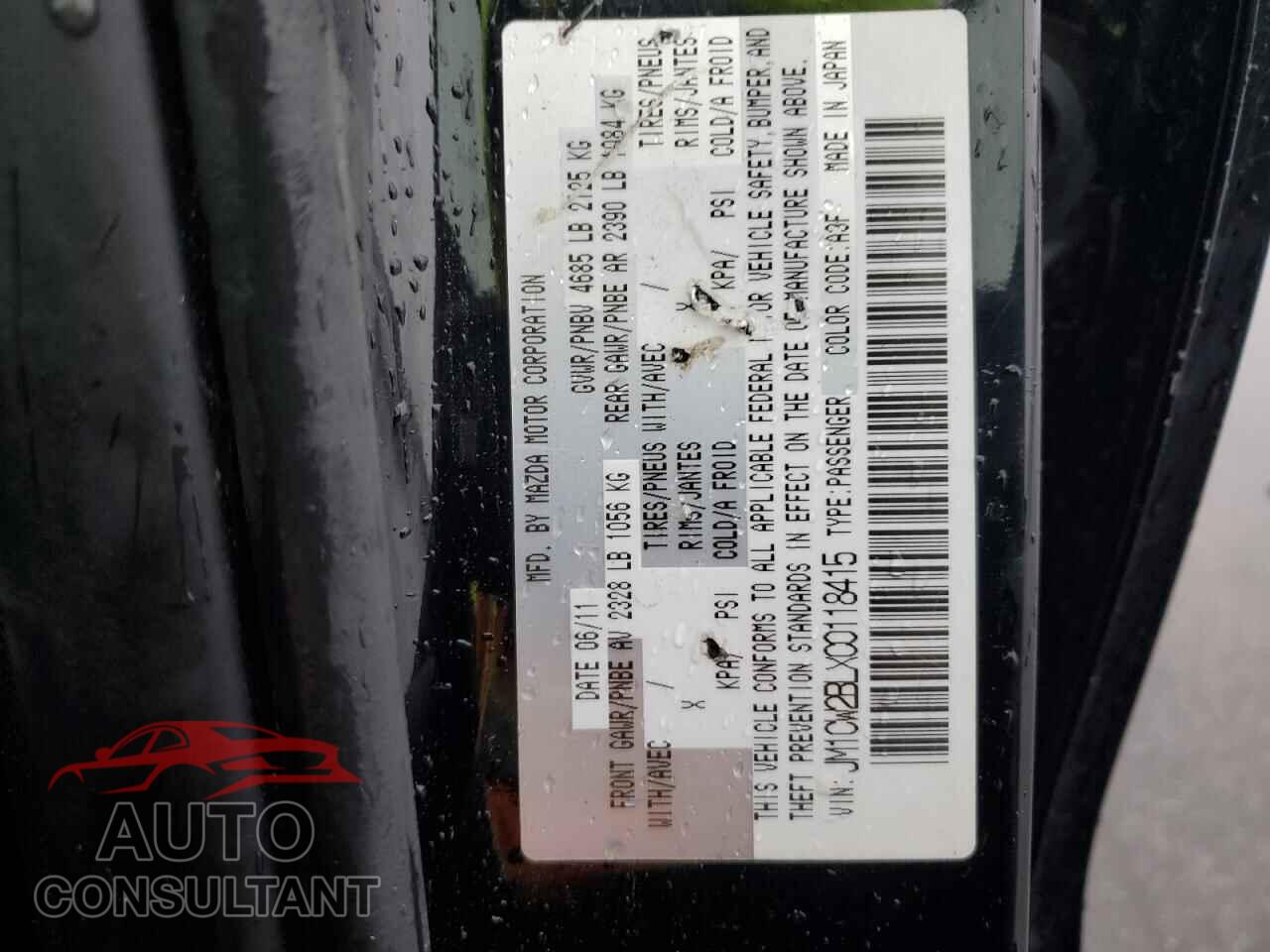 MAZDA 5 2012 - JM1CW2BLXC0118415
