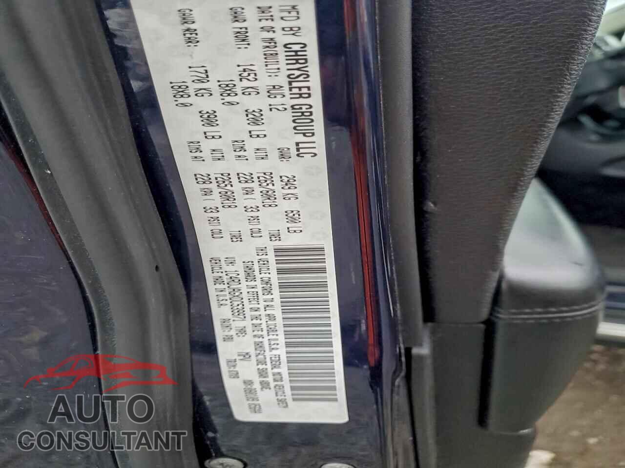 DODGE DURANGO 2013 - 1C4RDJAGXDC539971