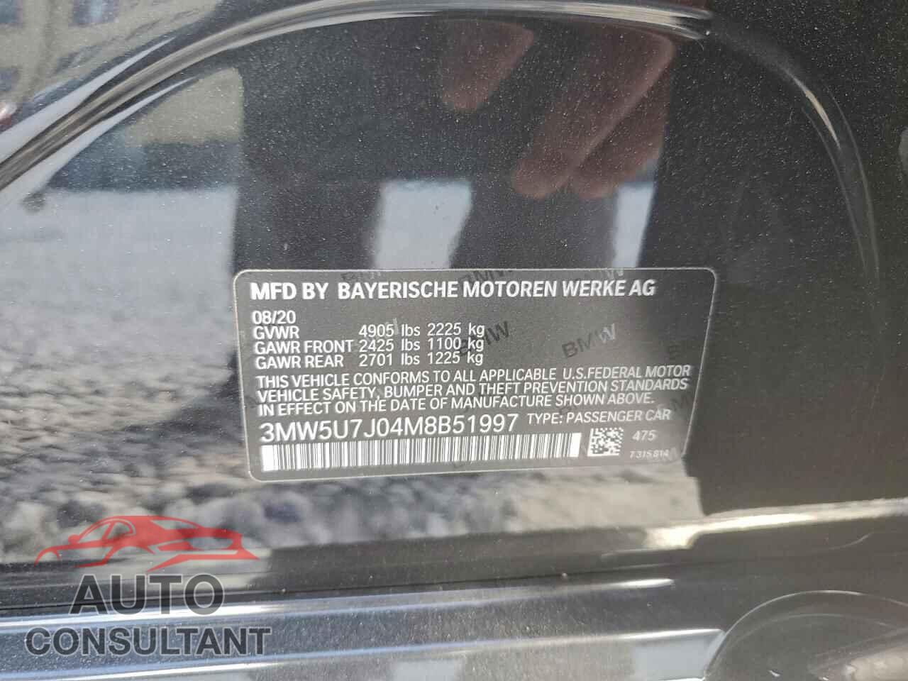 BMW M3 2021 - 3MW5U7J04M8B51997