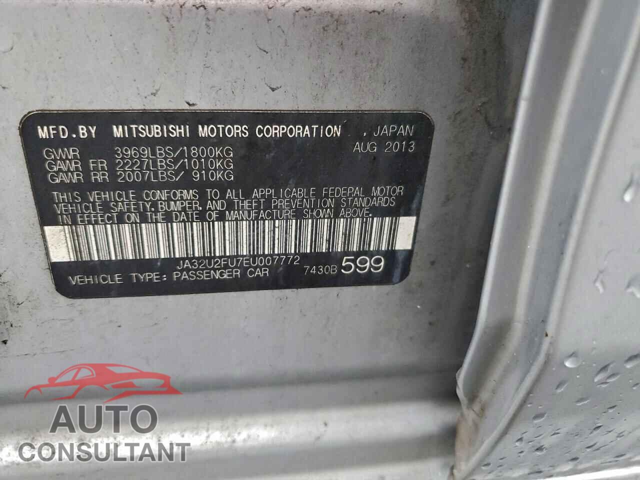 MITSUBISHI LANCER 2014 - JA32U2FU7EU007772