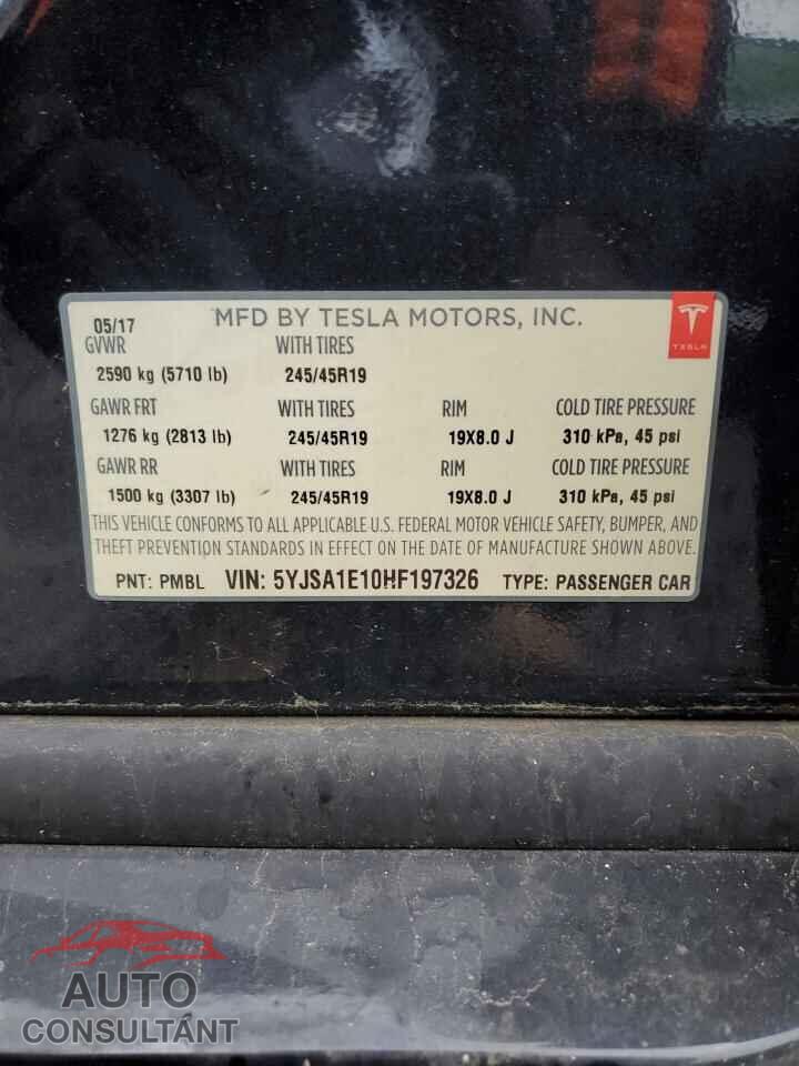 TESLA MODEL S 2017 - 5YJSA1E10HF197326