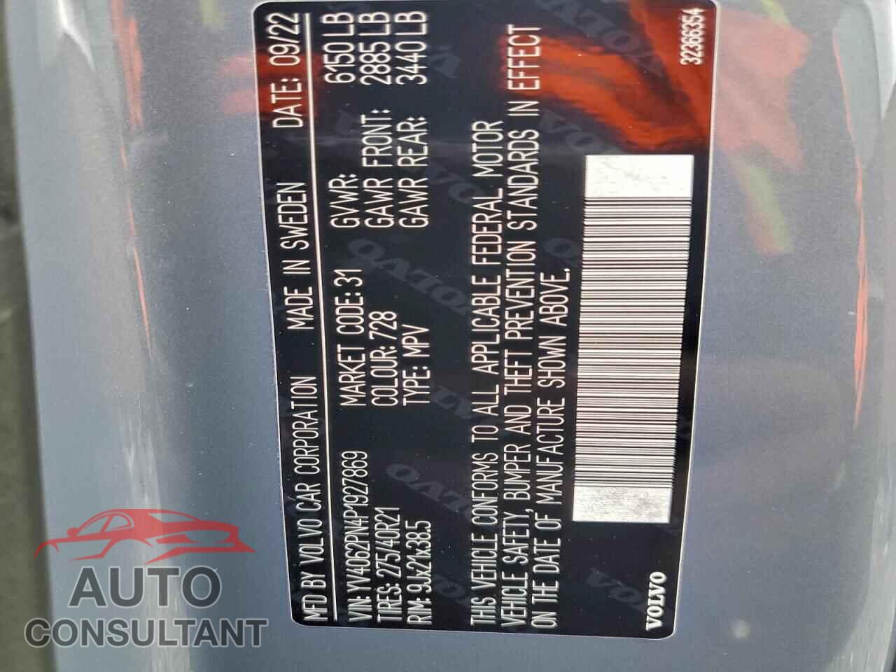 VOLVO XC90 PLUS 2023 - YV4062PN4P1927869
