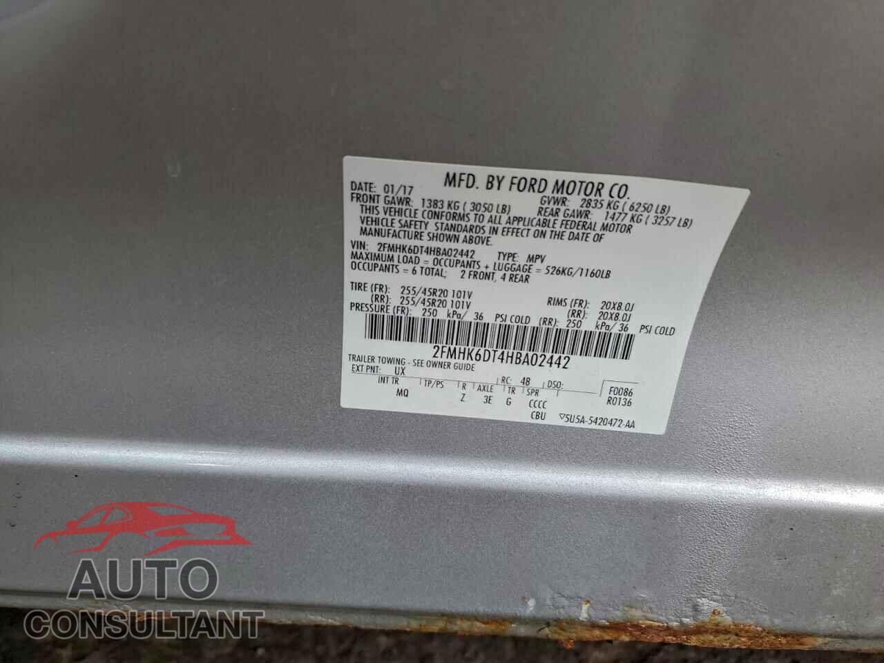 FORD FLEX 2017 - 2FMHK6DT4HBA02442
