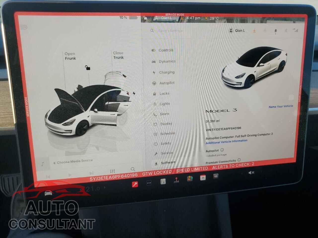 TESLA MODEL 3 2023 - 5YJ3E1EA6PF640196