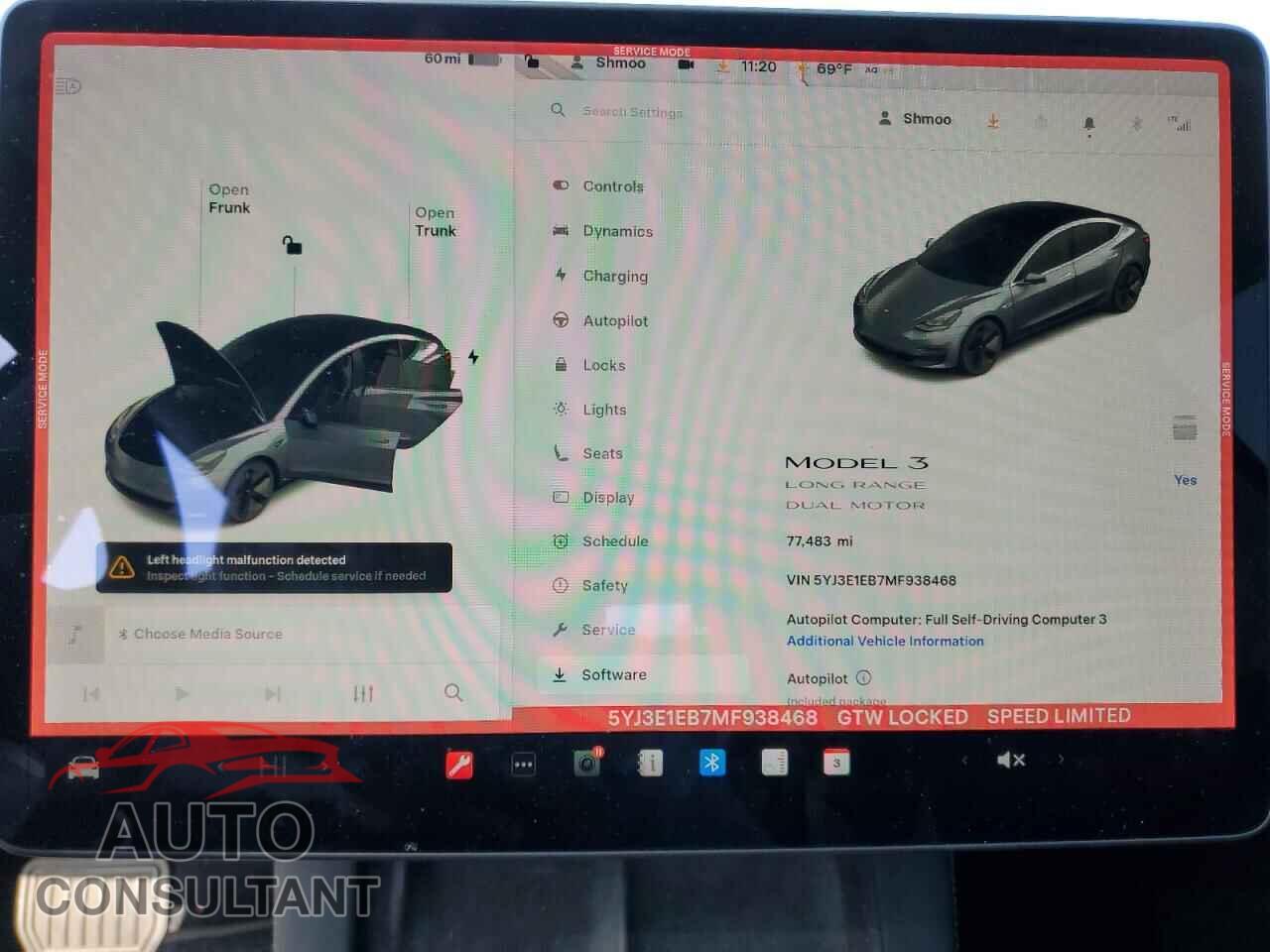 TESLA MODEL 3 2021 - 5YJ3E1EB7MF938468