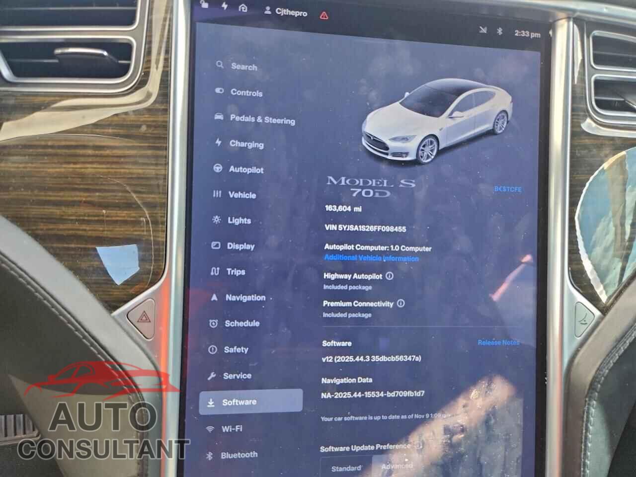TESLA MODEL S 2015 - 5YJSA1S26FF098455
