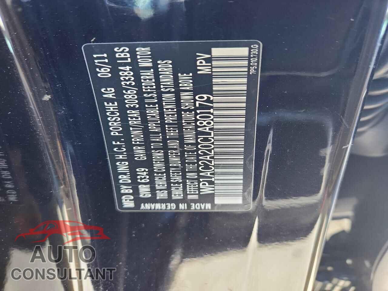 PORSCHE CAYENNE 2012 - WP1AC2A20CLA80179