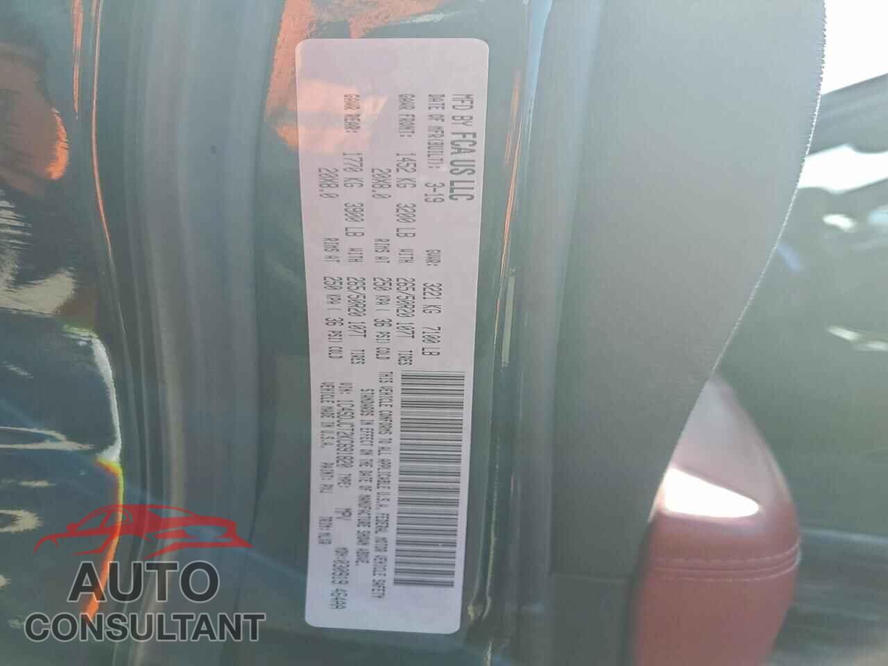 DODGE DURANGO 2019 - 1C4SDJCT2KC691820