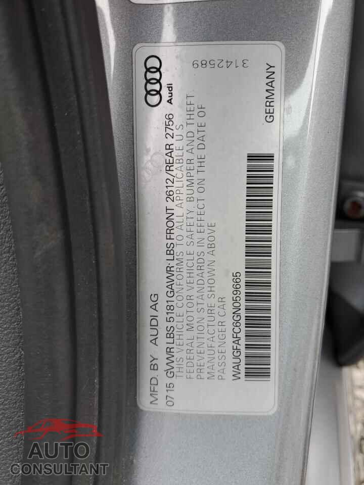AUDI A6 2016 - WAUGFAFC6GN059665