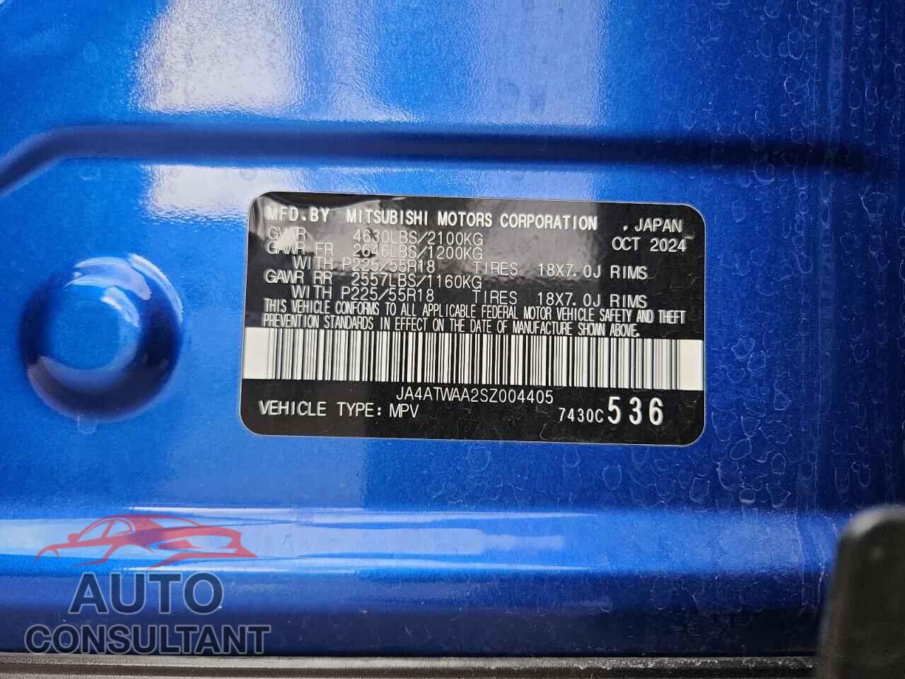 MITSUBISHI ECLIPSE 2025 - JA4ATWAA2SZ004405