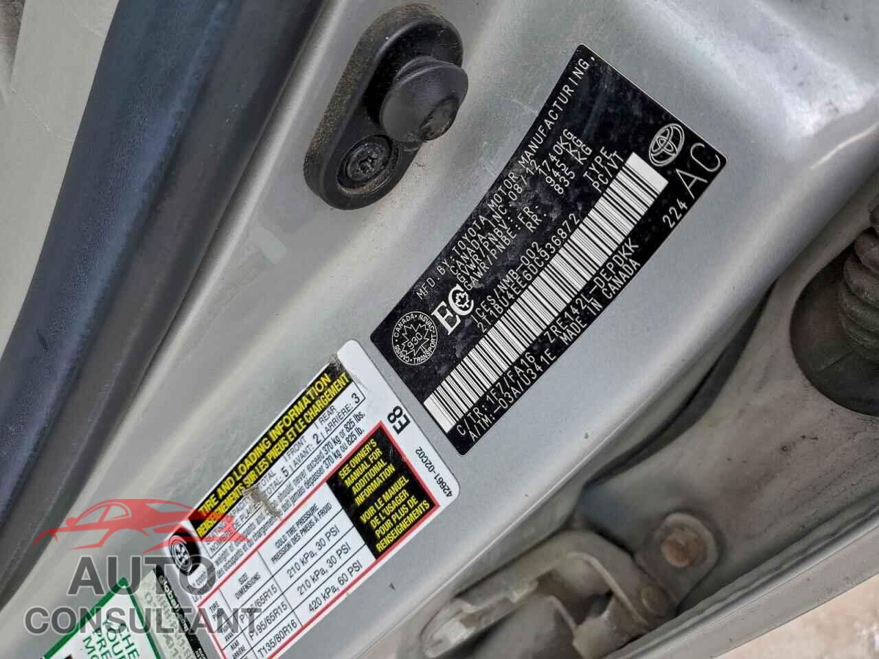 TOYOTA COROLLA 2013 - 2T1BU4EE6DC936872