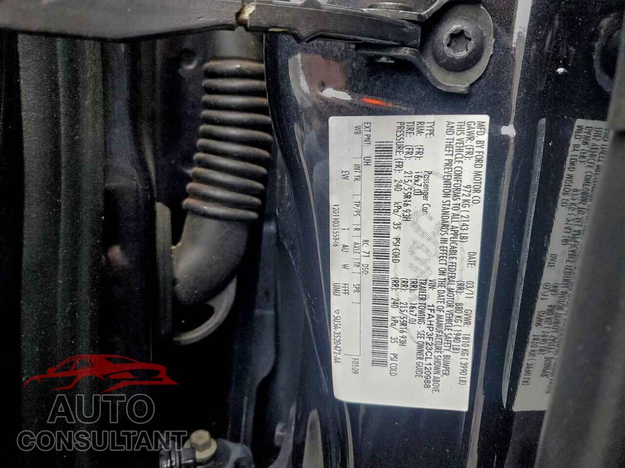 FORD FOCUS 2012 - 1FAHP3F23CL120988