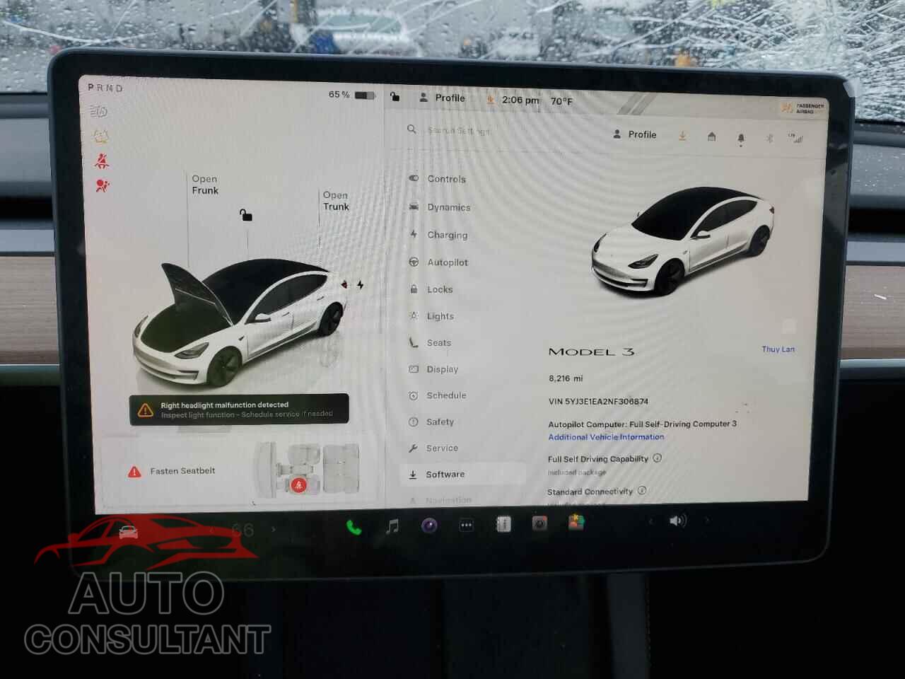 TESLA MODEL 3 2022 - 5YJ3E1EA2NF306874