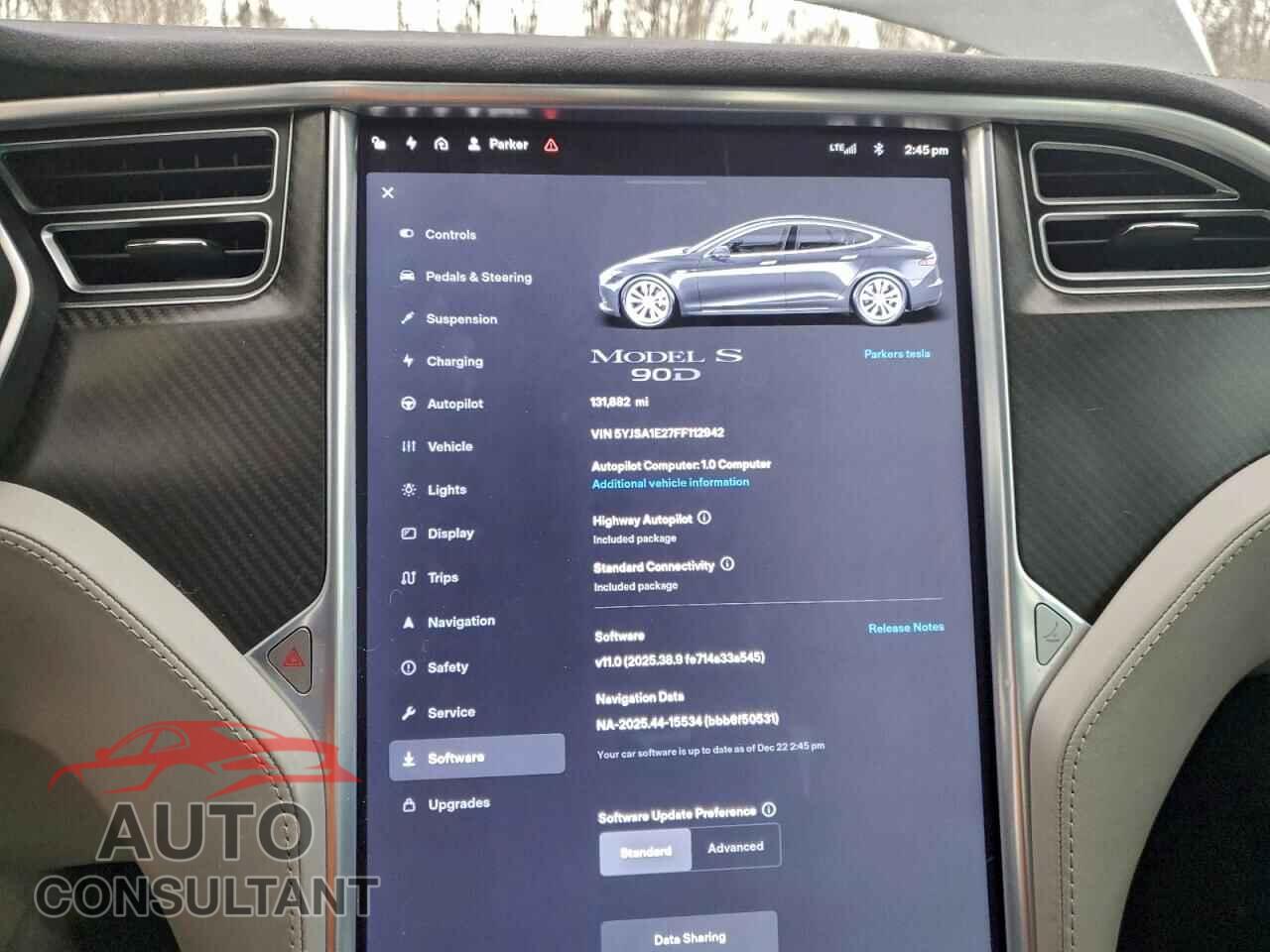 TESLA MODEL S 2015 - 5YJSA1E27FF112942