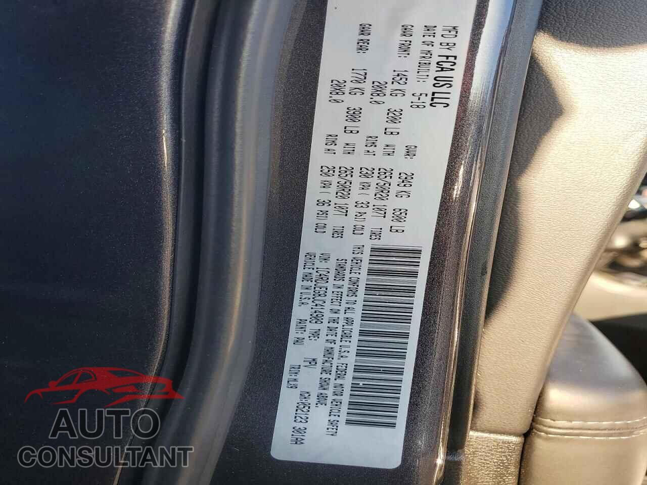 DODGE DURANGO 2018 - 1C4RDJEG8JC414909