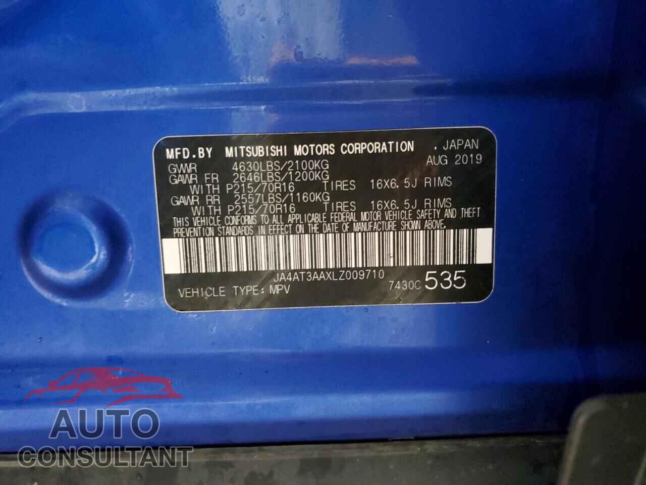 MITSUBISHI ECLIPSE 2020 - JA4AT3AAXLZ009710