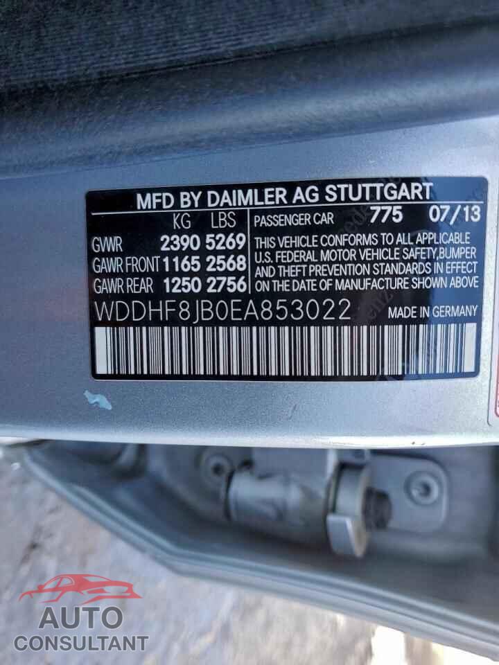 MERCEDES-BENZ E-CLASS 2014 - WDDHF8JB0EA853022