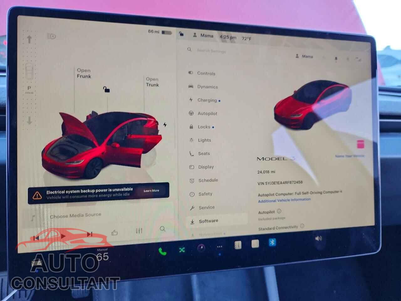 TESLA MODEL 3 2024 - 5YJ3E1EA4RF872458