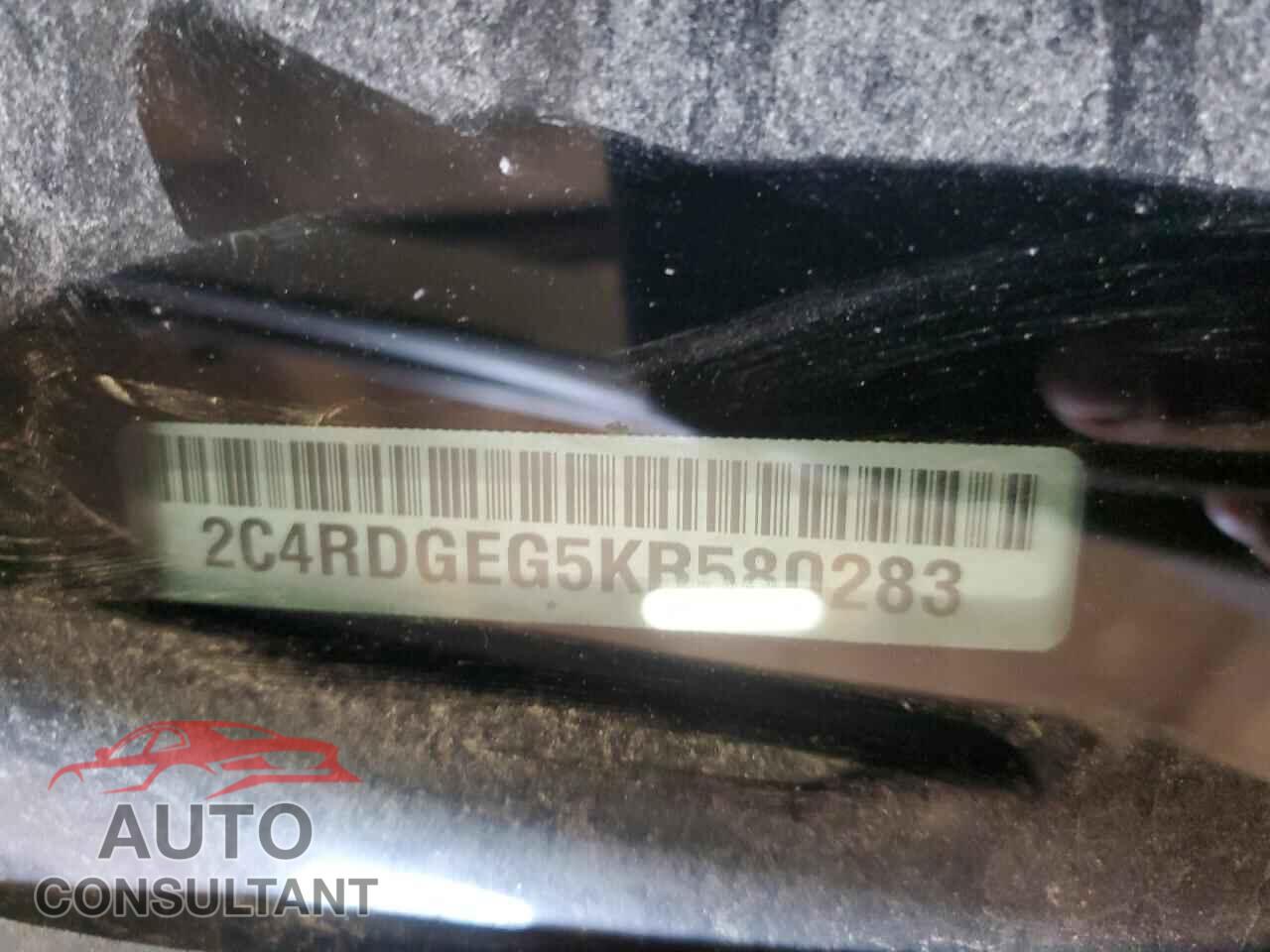 DODGE CARAVAN 2019 - 2C4RDGEG5KR580283