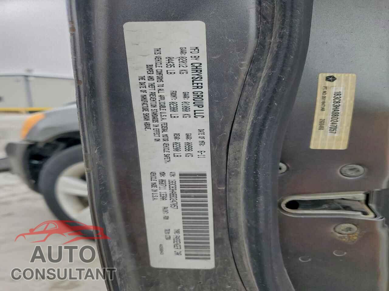 DODGE CALIBER 2011 - 1B3CB3HA8BD247057
