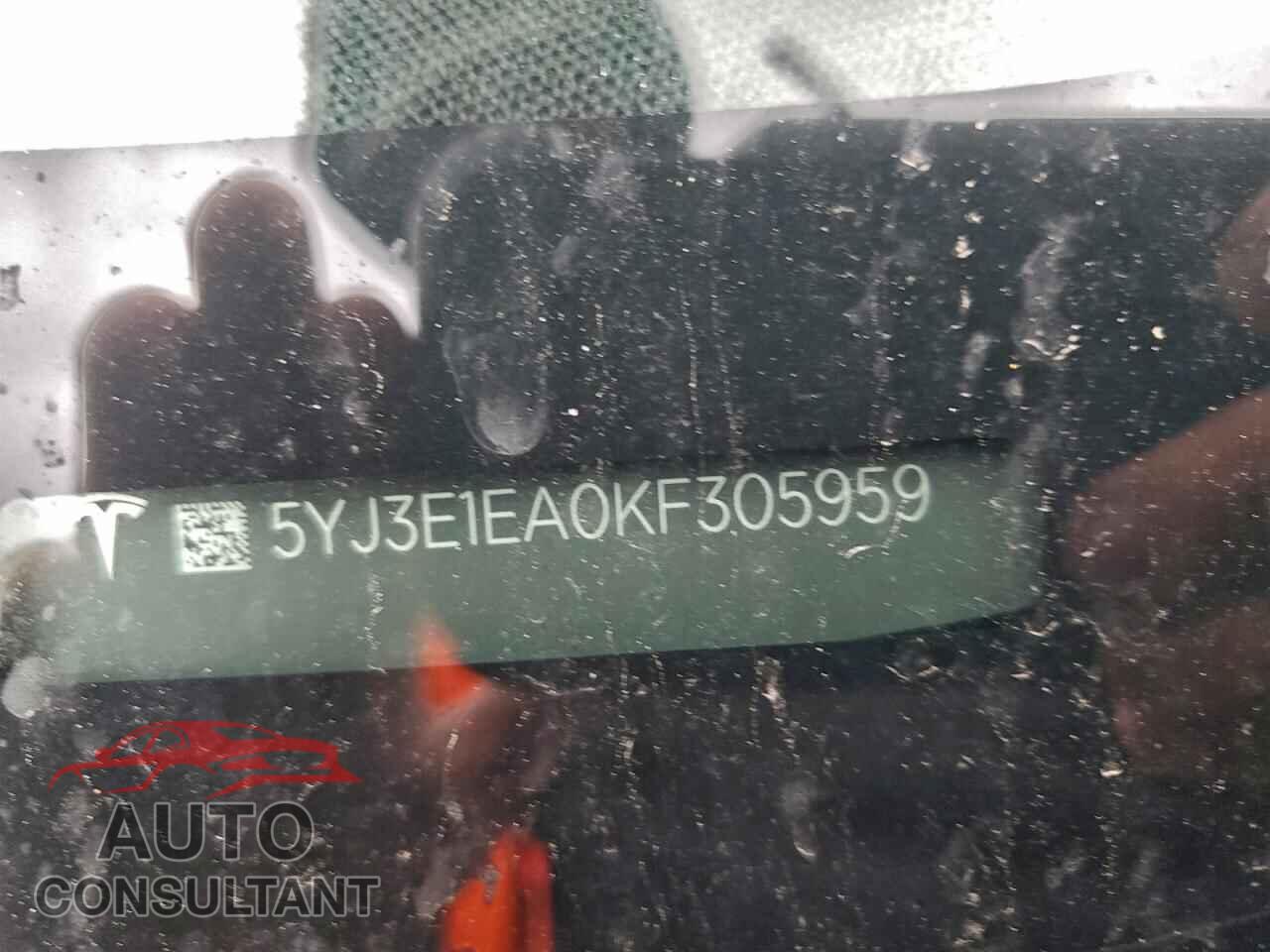 TESLA MODEL 3 2019 - 5YJ3E1EA0KF305959