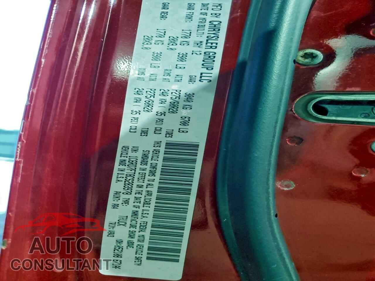 DODGE RAM 1500 2012 - 1C6RD7FT8CS283978