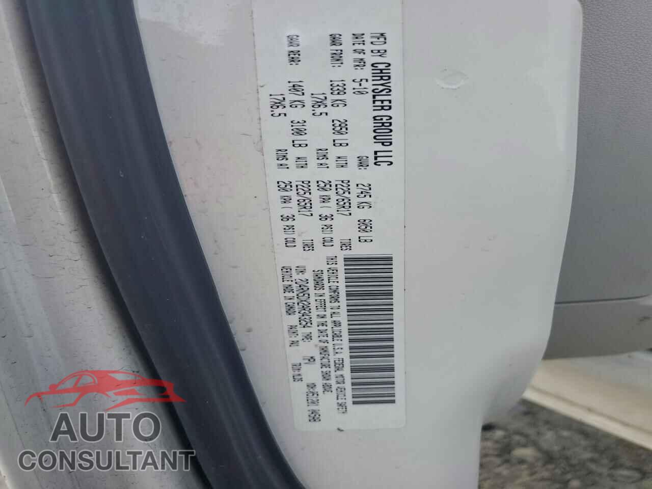DODGE CARAVAN 2010 - 2D4RN5DX2AR343254