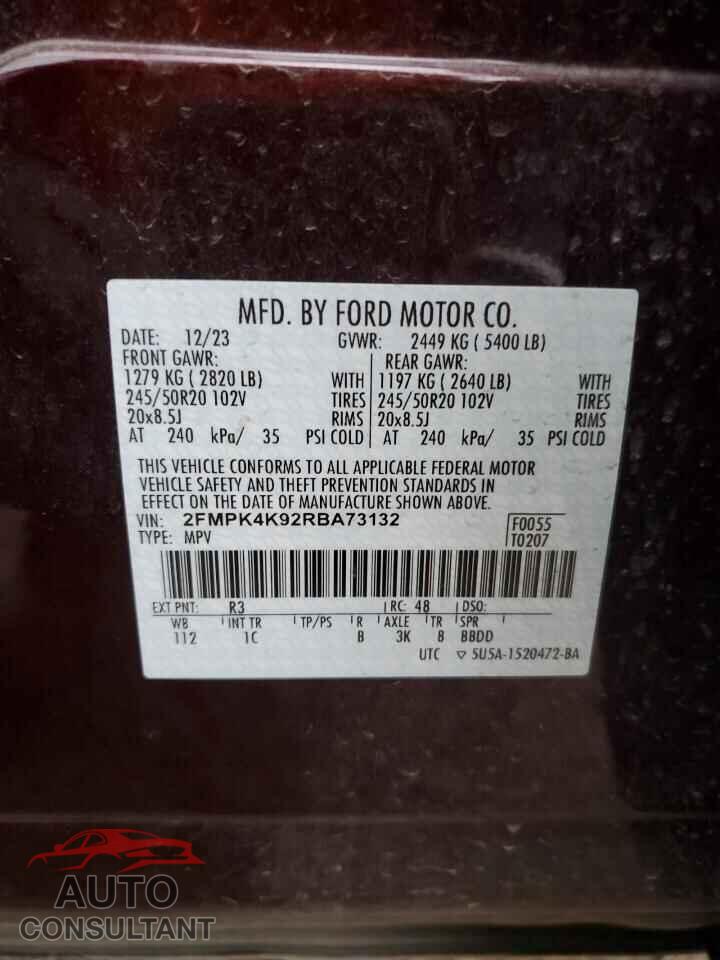 FORD EDGE 2024 - 2FMPK4K92RBA73132