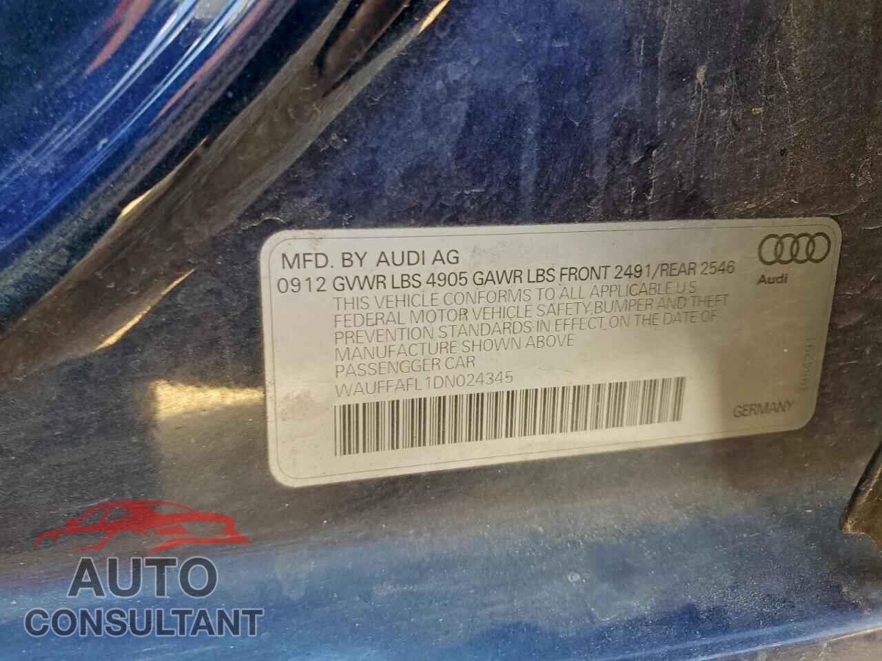 AUDI A4 2013 - WAUFFAFL1DN024345