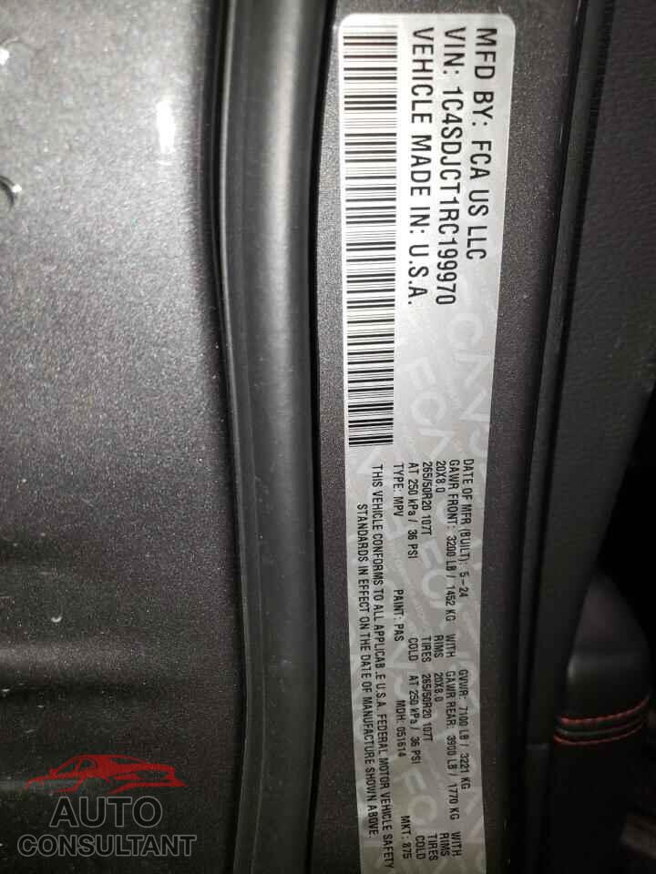 DODGE DURANGO 2024 - 1C4SDJCT1RC199970