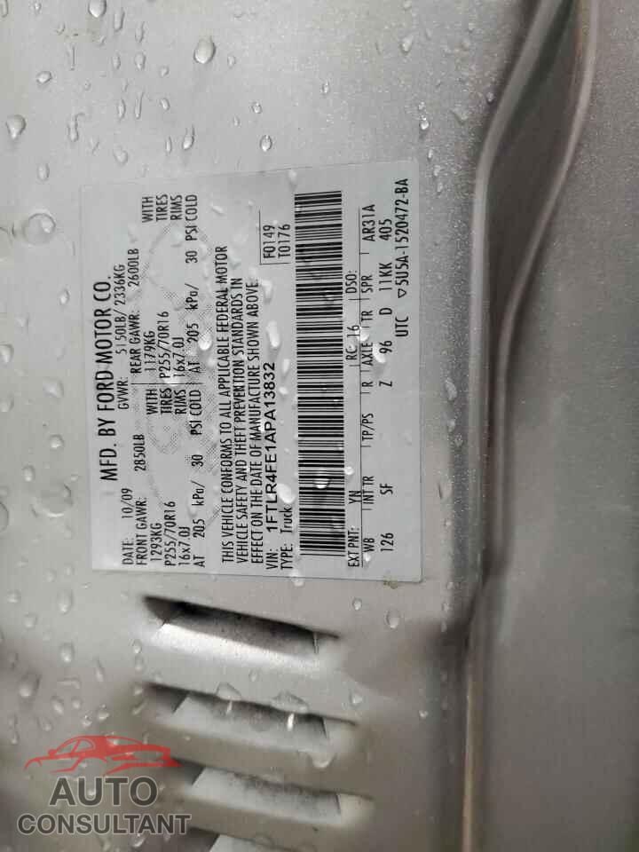 FORD RANGER 2010 - 1FTLR4FE1APA13832