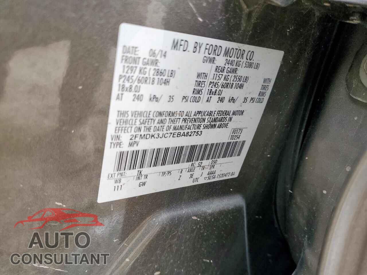 FORD EDGE 2014 - 2FMDK3JC7EBA82753