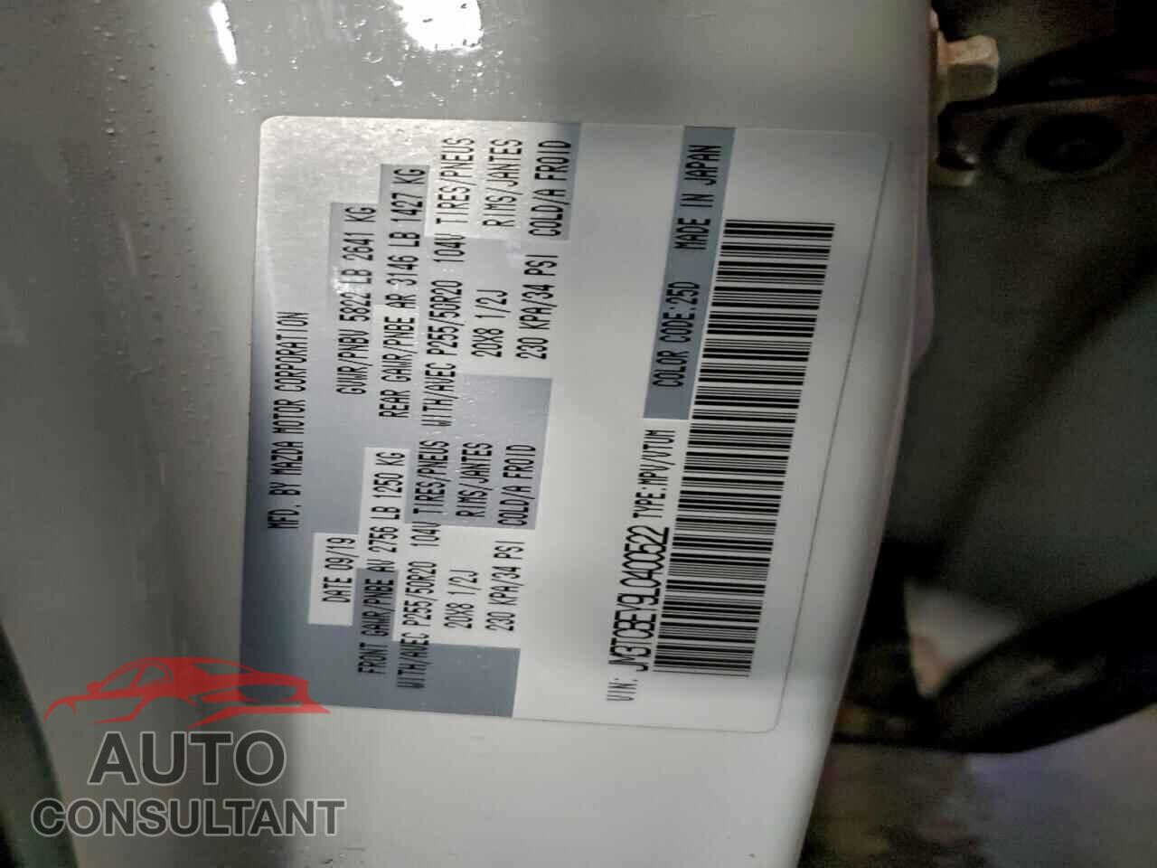 MAZDA CX-9 2020 - JM3TCBEY9L0400522