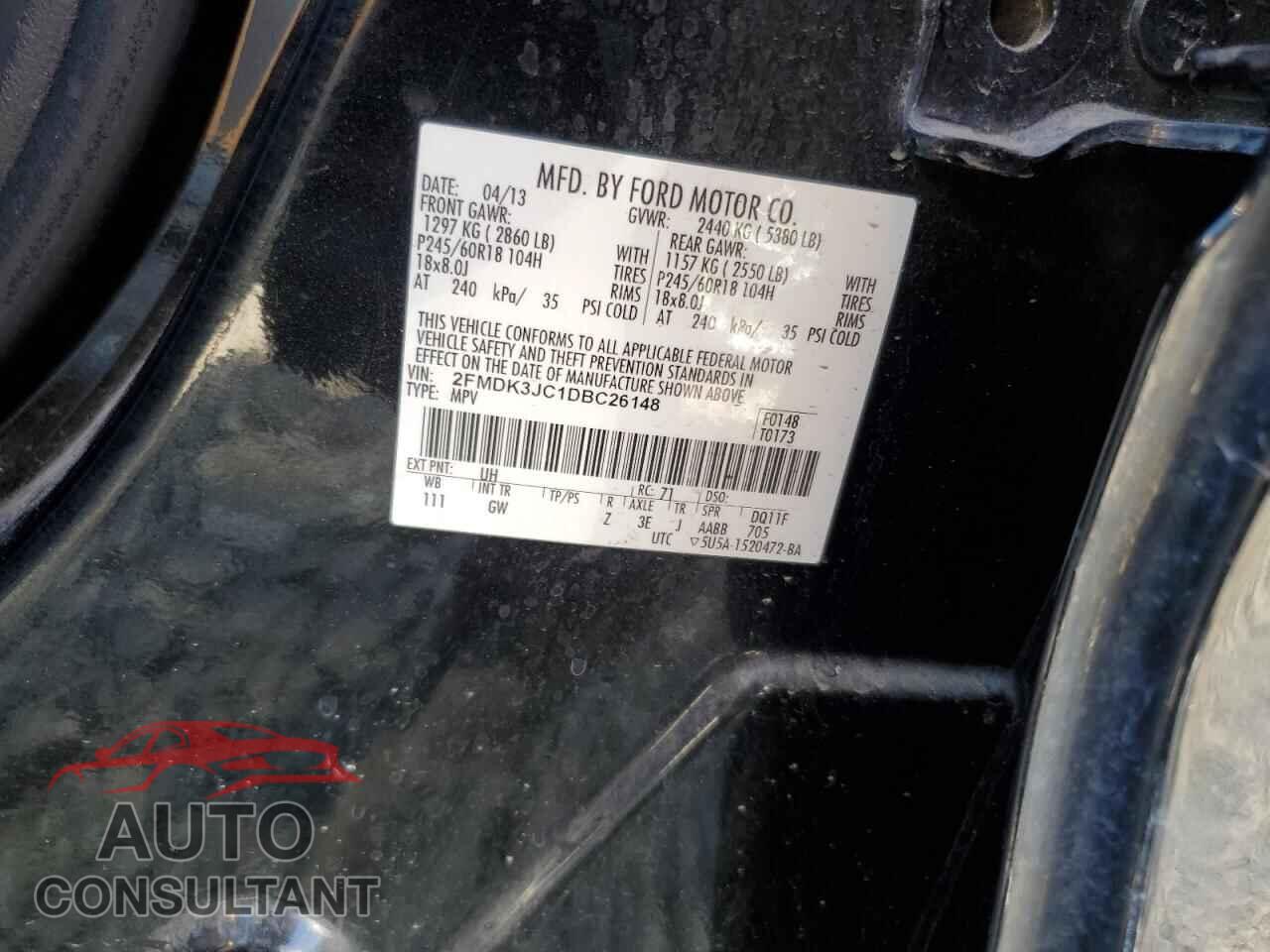 FORD EDGE 2013 - 2FMDK3JC1DBC26148