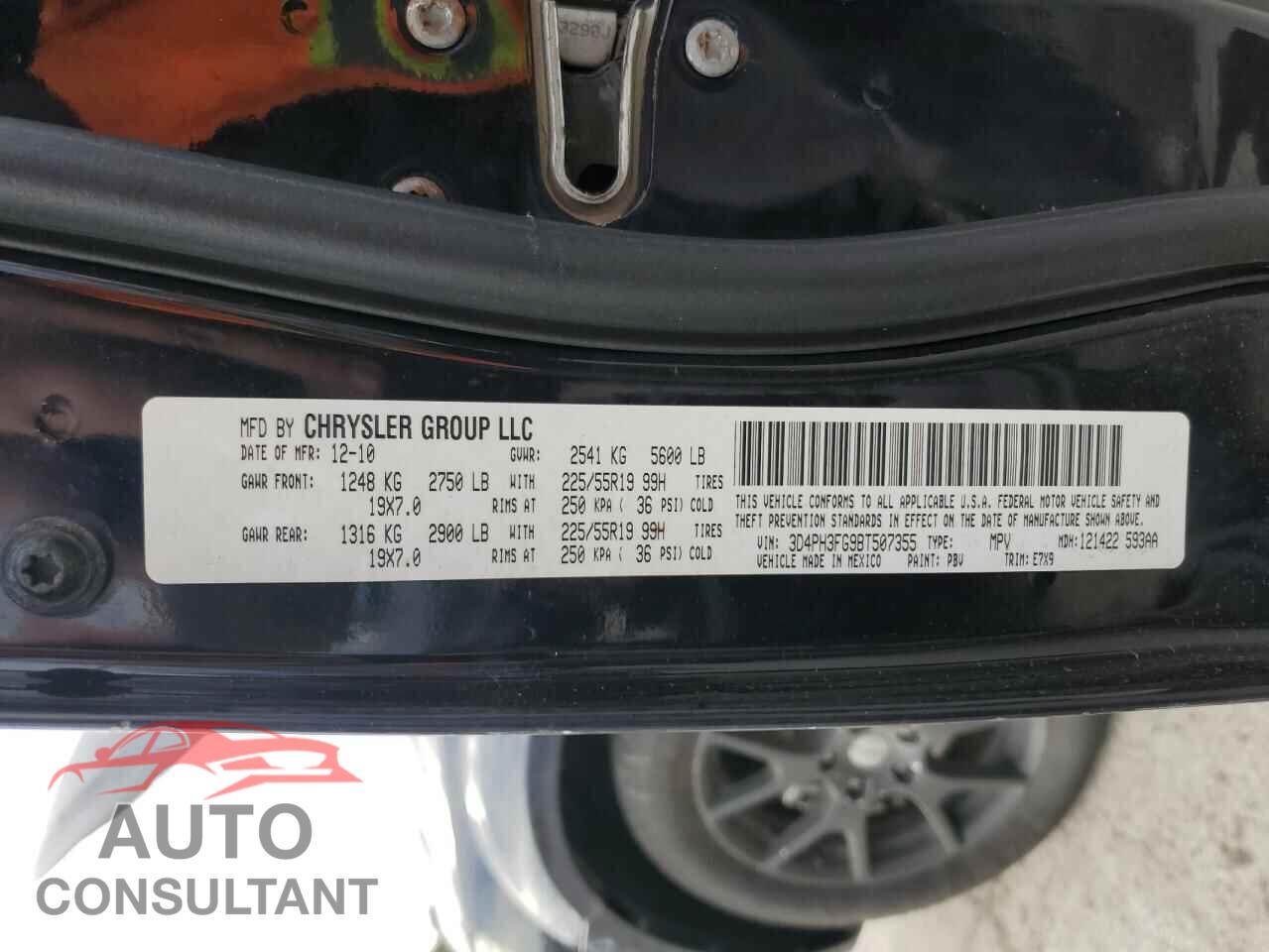 DODGE JOURNEY 2011 - 3D4PH3FG9BT507355