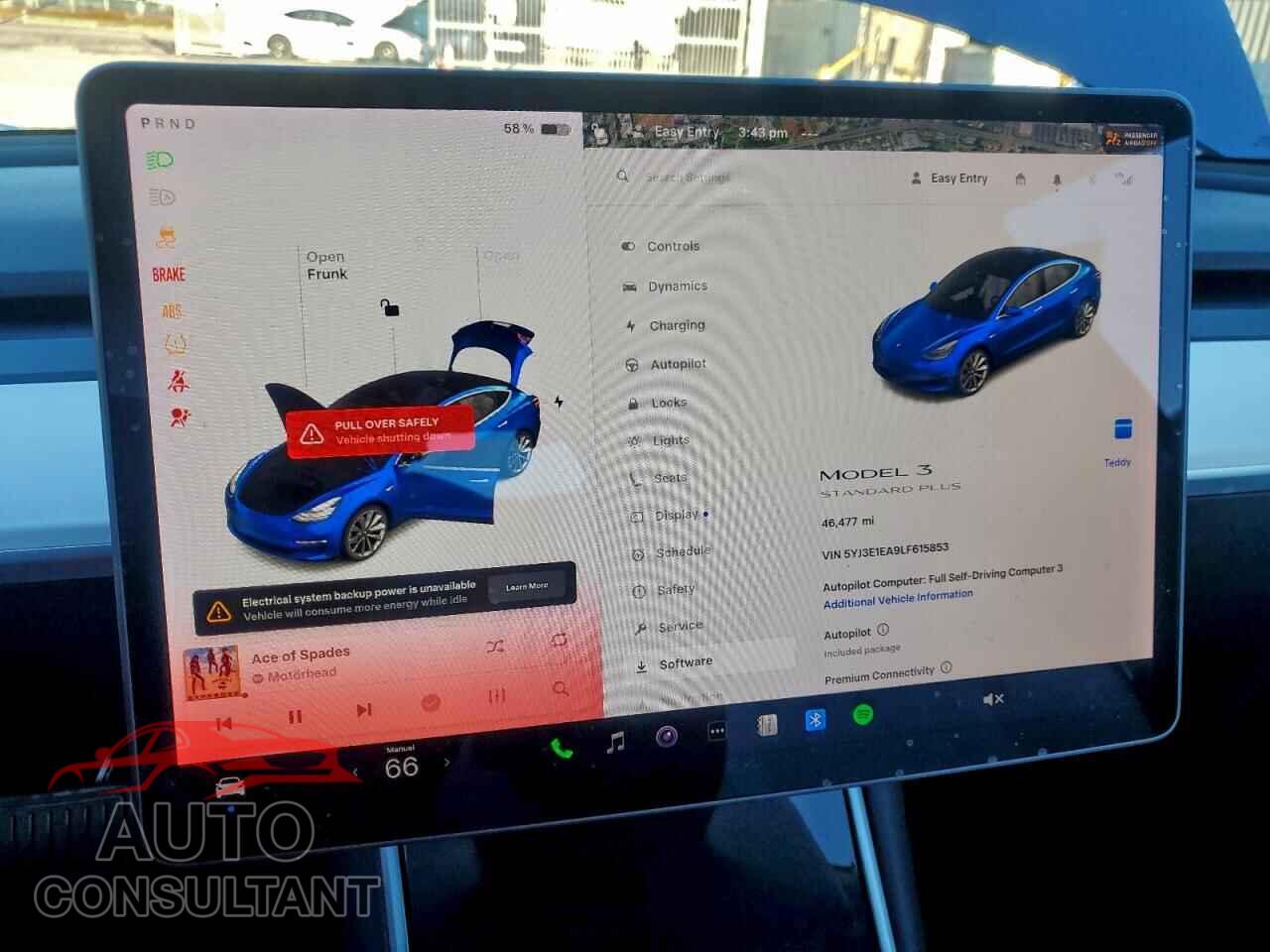 TESLA MODEL 3 2020 - 5YJ3E1EA9LF615853