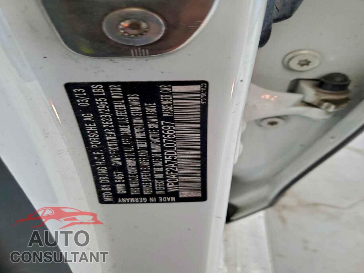 PORSCHE PANAMERA 2013 - WP0AF2A75DL076697