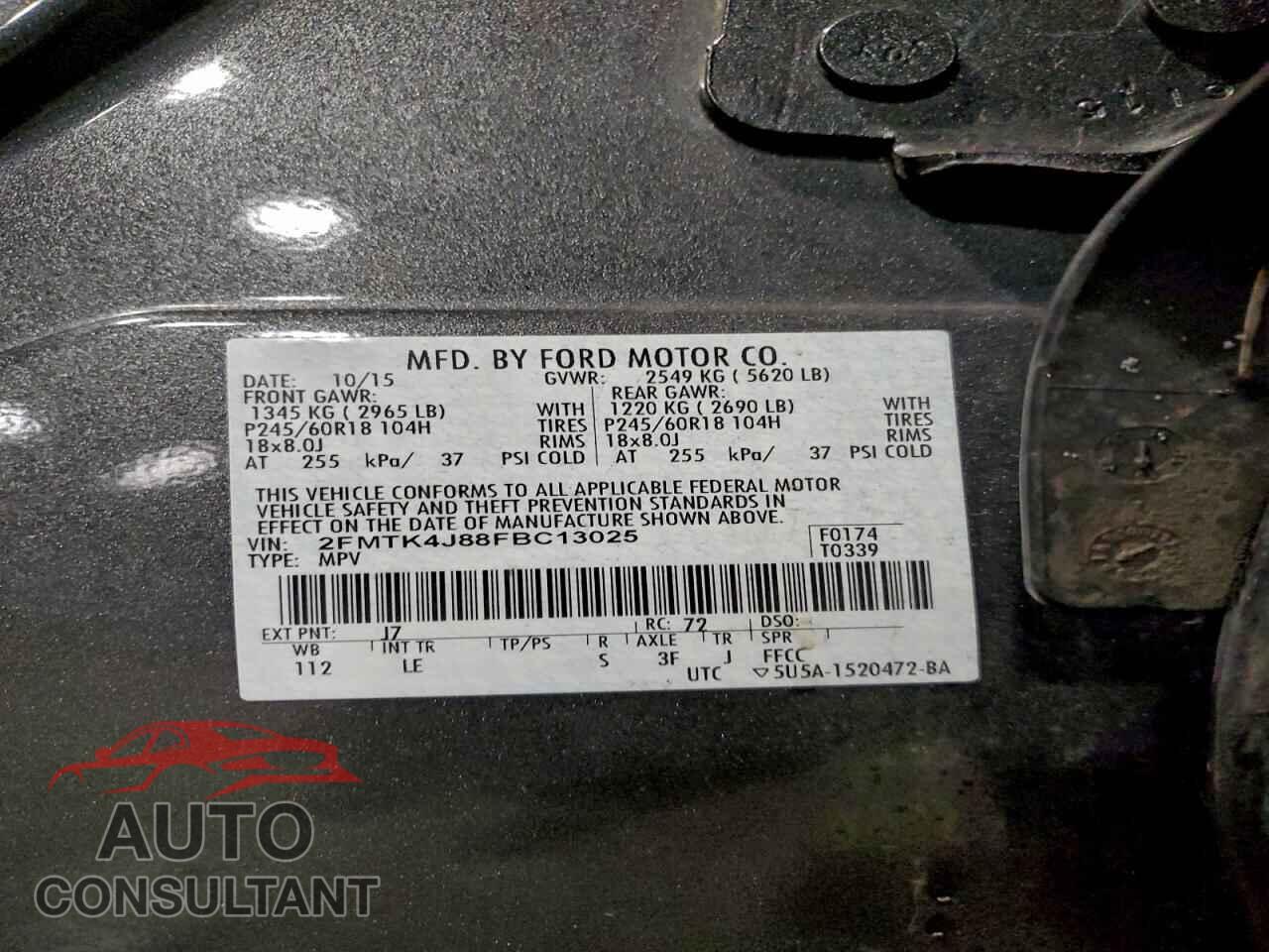 FORD EDGE 2015 - 2FMTK4J88FBC13025