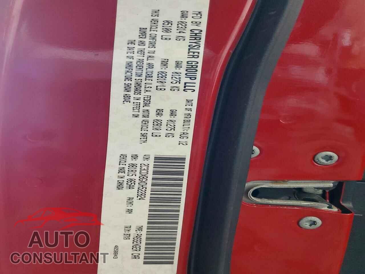 DODGE CHARGER 2013 - 2C3CDXBGXDH522824