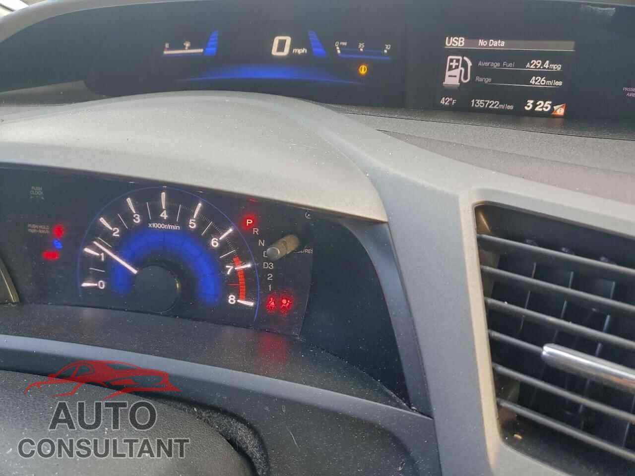 HONDA CIVIC 2012 - 2HGFB2F88CH509266