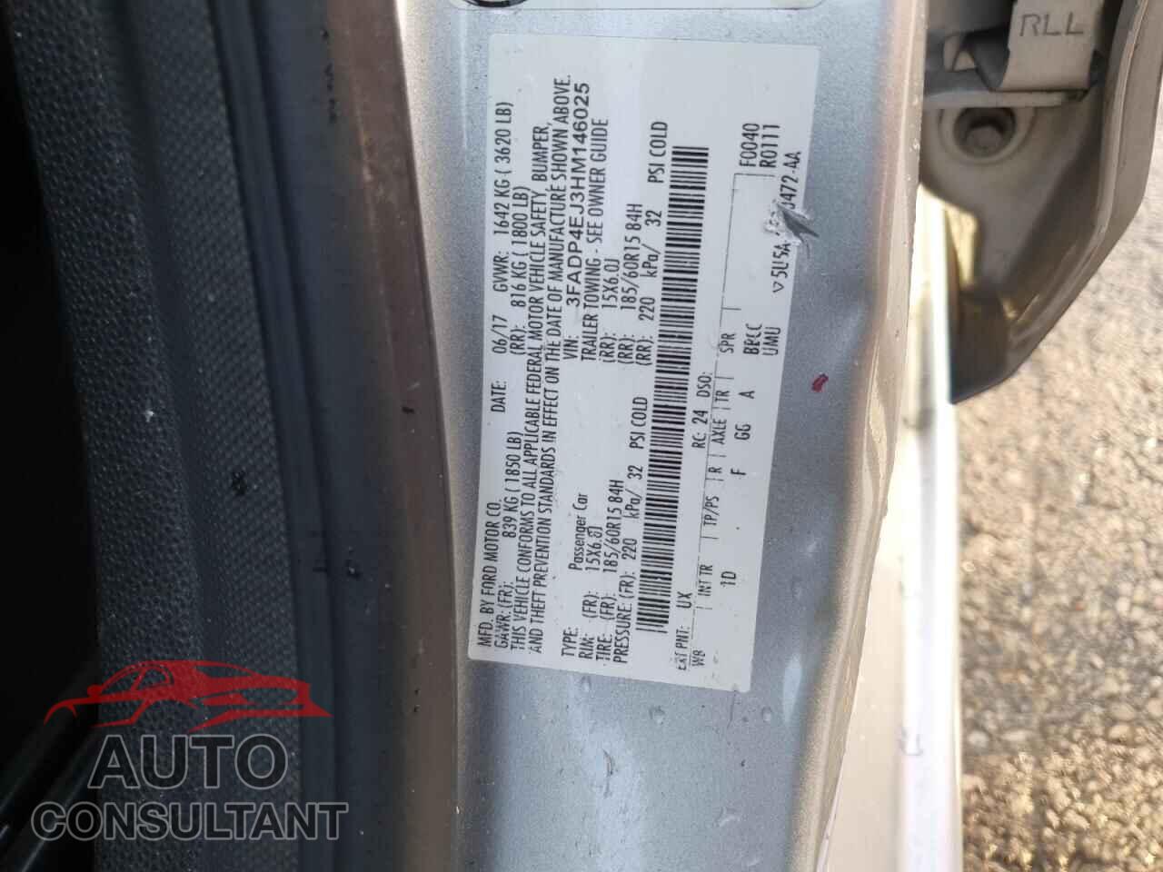 FORD FIESTA 2017 - 3FADP4EJ3HM146025