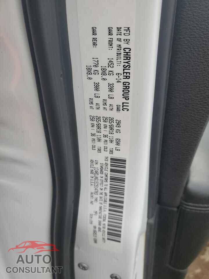 DODGE DURANGO 2014 - 1C4RDJAG1EC514703