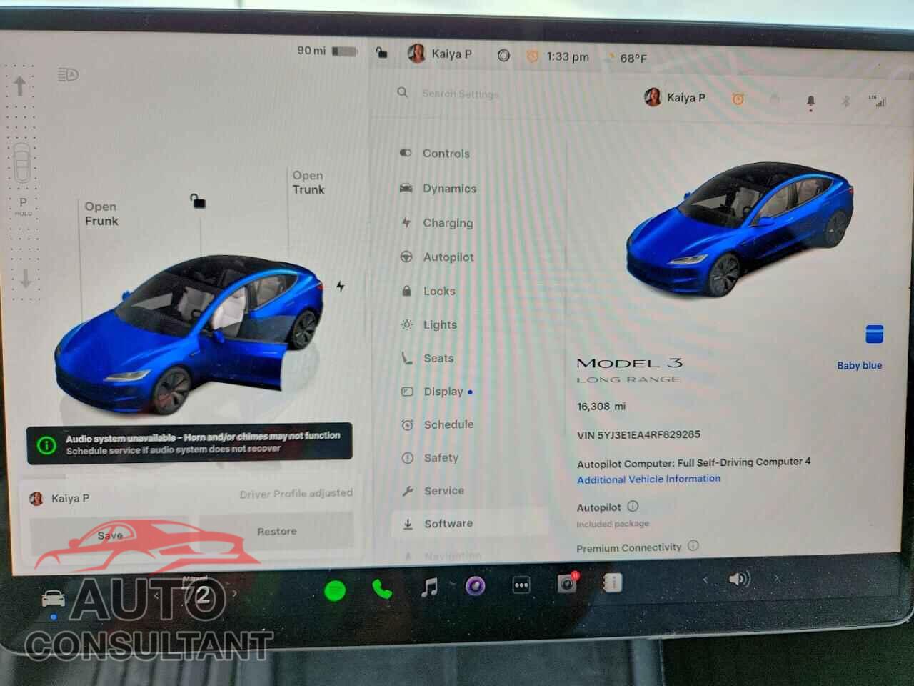 TESLA MODEL 3 2024 - 5YJ3E1EA4RF829285