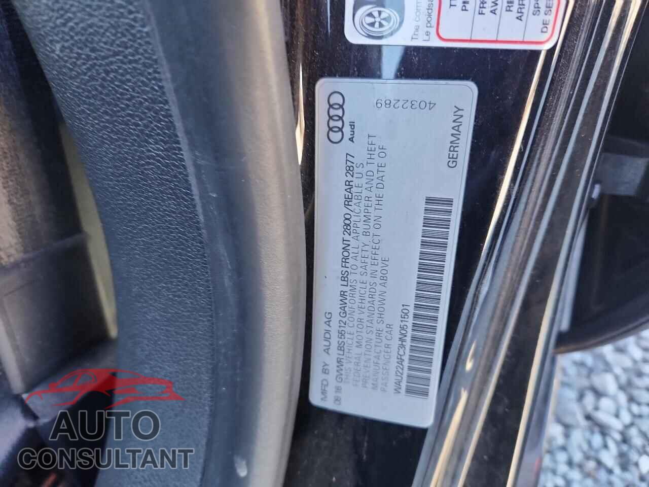 AUDI A7 2017 - WAU22AFC3HN051501
