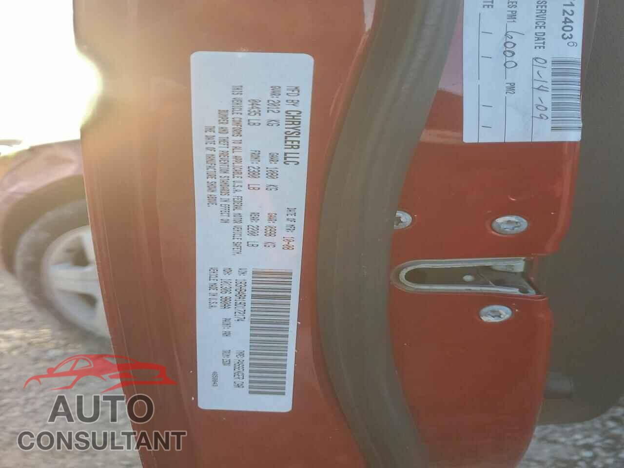 DODGE CALIBER 2009 - 1B3HB48A19D172174