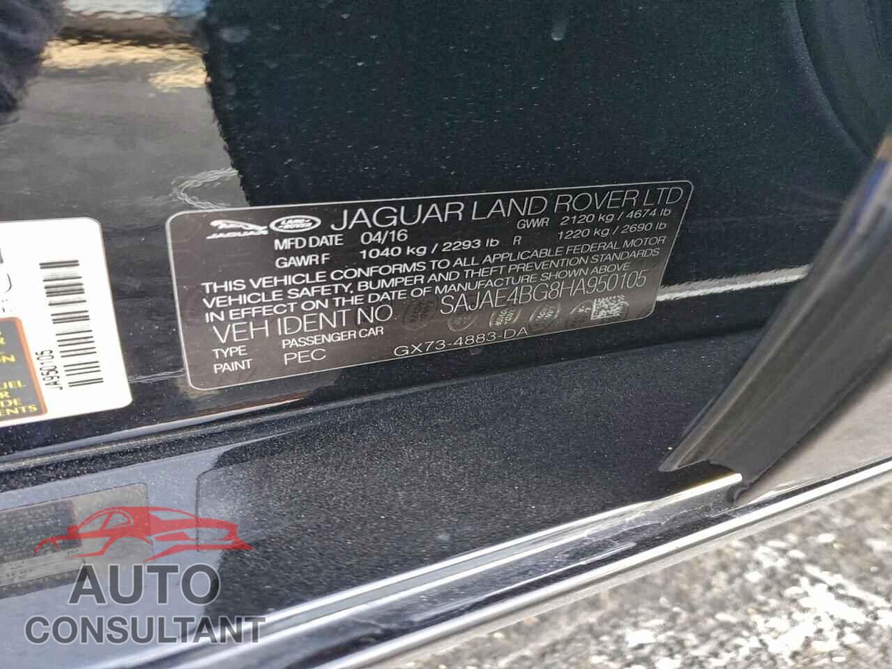 JAGUAR XE 2017 - SAJAE4BG8HA950105