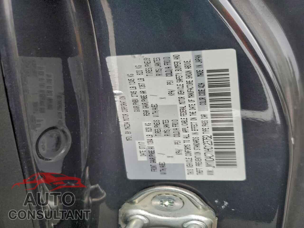 MAZDA MX5 2017 - JM1NDAC7XH0123762