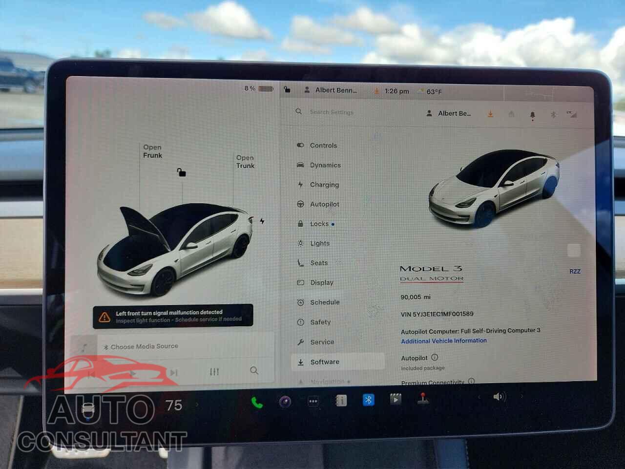 TESLA MODEL 3 2021 - 5YJ3E1EC1MF001589