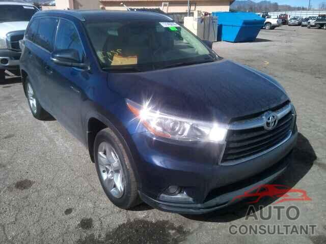 TOYOTA HIGHLANDER 2015 - 5TDDKRFH5FS072928