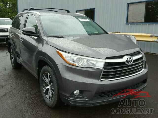 TOYOTA HIGHLANDER 2016 - 5TDJKRFH1GS247390